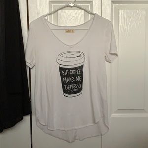 Coffee white flowy T